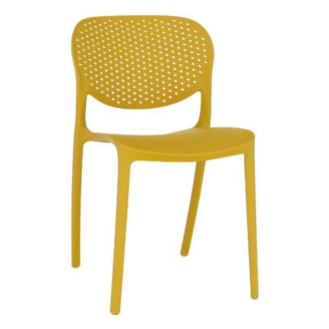 Plastová stohovatelná židle Shlelfe žlutá FOR LIVING