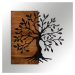 Wallity Nástěnná dřevěná dekorace TREE hnědá/černá