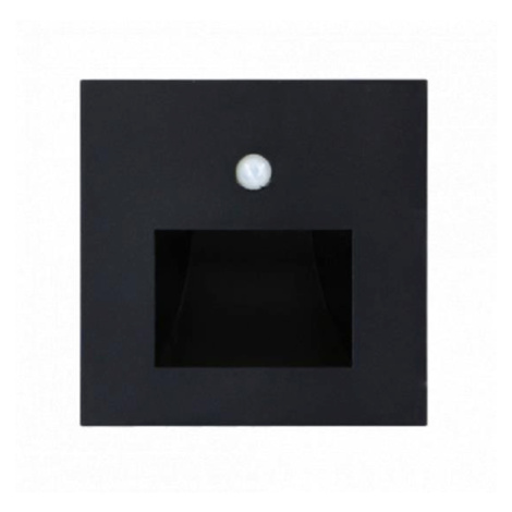 Luxera LED Schodišťové svítidlo s PIR senzorem Emithor černé + montážní box