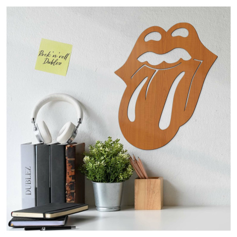 Dřevěný znak na zeď - The Rolling Stones DUBLEZ