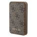 Guess Powerbanka 15W GUPB5LP4GEGW 5000mAh hnědá/brown 4G Leather Metal Log