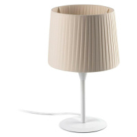 FARO SAMBA bílá/skládaná béžová mini stolní lampa