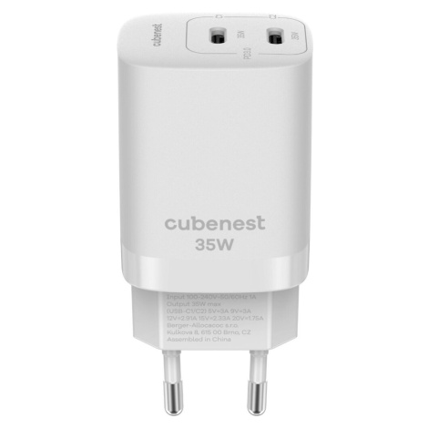CubeNest S2D1 síťová nabíječka 35W bílá