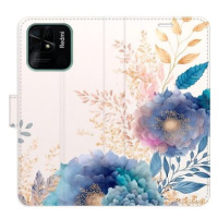 iSaprio flip pouzdro Ornamental Flowers 03 pro Xiaomi Redmi 10C