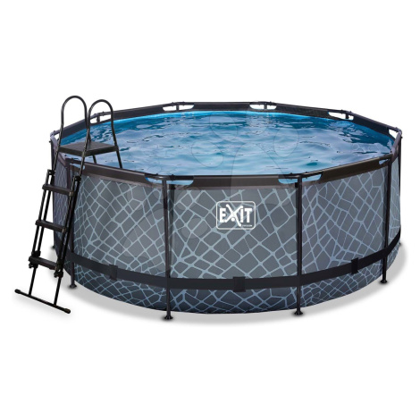 Bazén s filtrací Stone pool Exit Toys kruhový ocelová konstrukce 360*122 cm šedý od 6 let