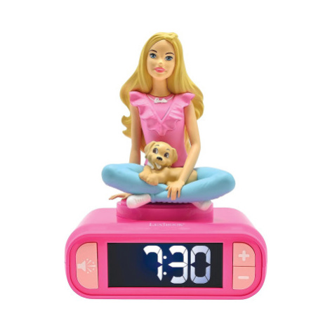 Budík s nočním světlem 3D Barbie