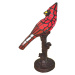 Clayre&Eef Stolní lampa 5LL-6102R pták, červená, styl Tiffany