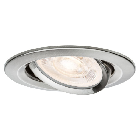 PAULMANN LED vestavné svítidlo Nova Plus GU10 Flat IP65 93mm 4,9W 230V 2700K kov kartáčovaný