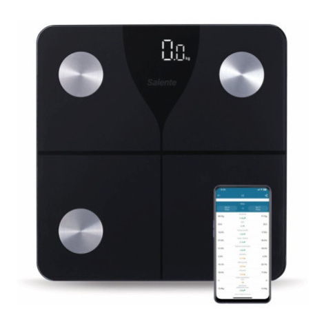 Salente SlimFit, chytrá osobní diagnostická fitness váha, Bluetooth, černá, SLIMFIT-BK