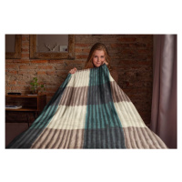 Top textil Mikroflanelová deka vlnkovaná 150x200 cm zelená/béžová