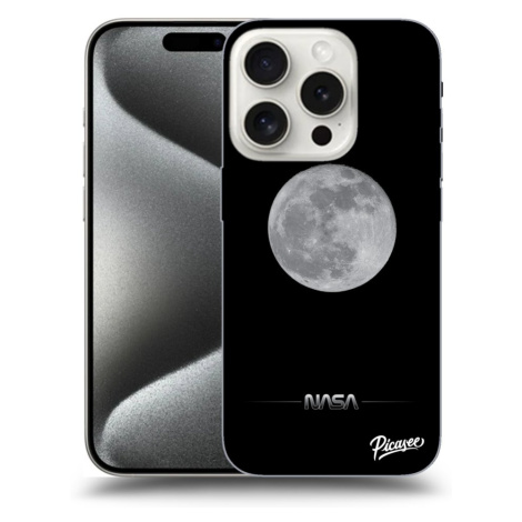 Silikonový černý obal pro Apple iPhone 16 Pro - Moon Minimal