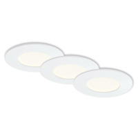 BRILONER 3ks sada LED vestavné svítidlo, pr. 8,5 cm, 4,8 W, bílé IP44 BRI 7282-036