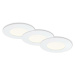 BRILONER 3ks sada LED vestavné svítidlo, pr. 8,5 cm, 4,8 W, bílé IP44 BRI 7282-036