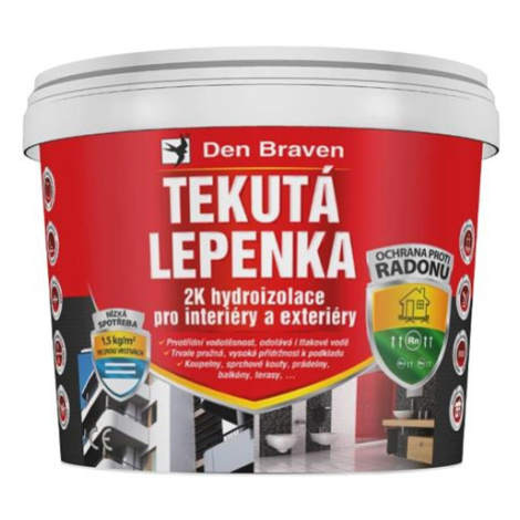 Tekutá lepenka DEN BRAVEN šedá 21kg