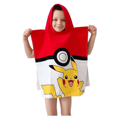 Dětské pončo Pokémon Pokéball a Pikachu Carbotex