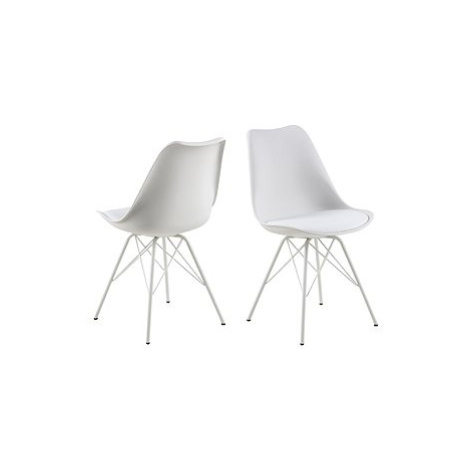 Design Scandinavia Jídelní židle Elinora (SET 2 ks), bílá