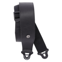 D'Addario Comfort Leather Auto Lock Guitar Strap Black