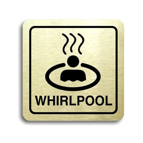 Accept Piktogram "whirlpool II" (80 × 80 mm) (zlatá tabulka - černý tisk)