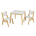 KidKraft Moderní set stůl a 2 židle bílé dřevěný