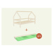 Benlemi Domečková postel SAFE 3v1 se zábranou 90x200 cm + matrace ADAPTIC Zvolte barvu: Béžová, 