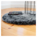 Obsession koberce Kusový koberec Samba 495 Anthracite kruh - 160x160 (průměr) kruh cm