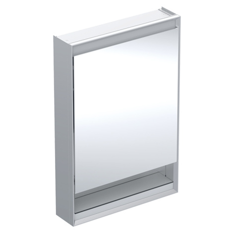 Geberit ONE - Zrcadlová skříňka s LED osvětlením, 600x900x150 mm, panty vlevo, s nikou, hliník 5