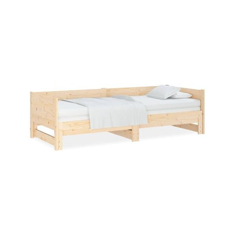 Výsuvná postel masivní borovice 2× (90 × 200) cm, 820252 SHUMEE