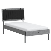 Studentská postel 100x200cm pluto - šedá/černá