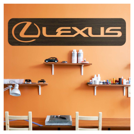 Dřevěná tabulka - Logo auta Lexus DUBLEZ