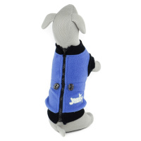 Vsepropejska Jazzy mikina pro psa na zip Barva: Modrá, Délka zad (cm): 31, Obvod hrudníku: 28 - 