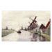 Monet, Claude - Obrazová reprodukce Windmill in Holland, 1871, (40 x 24.6 cm)