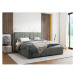 Čalouněná postel Fabienne 180x200, šedá, bez matrace