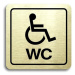 Accept Piktogram "WC invalidé" (80 × 80 mm) (zlatá tabulka - černý tisk)