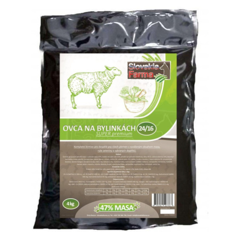 Hypoalergenní Granule Slovakia Farma - Ovca na bylinkách 24/16 - 4 kg