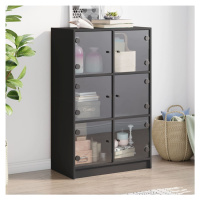 vidaXL Highboard s dvířky černý 68 x 37 x 109 cm kompozitní dřevo