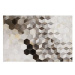 Šedý kožený koberec 160 x 230 cm SASON, 202899