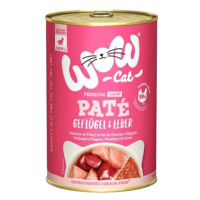 WOW Cat konzerva Paté Drůbež s játry Kitten / Junior 400 g