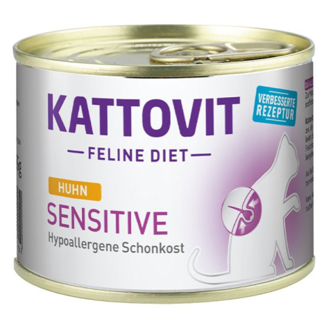 Kattovit Feline Diet Sensitive, Kuře 12 × 185 g