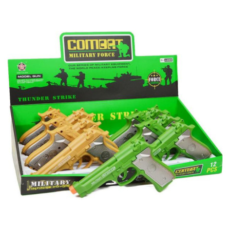 Vojenská pistole na baterie - zelená Toys Group