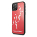 Karl Lagerfeld KLHCN58DLKSRE  hard silikonové pouzdro iPhone 11 Pro red Signature glitter