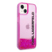 Karl Lagerfeld KLHCP14MLCKVF hard silikonové pouzdro iPhone 14 PLUS 6.7" pink Liquid Glitter Elo