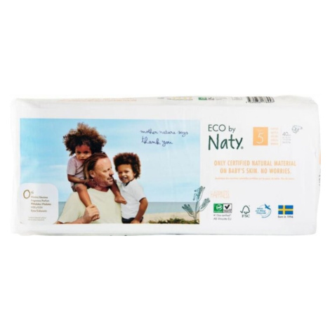 ECO BY NATY Pleny jednorázové 5 (11-25 kg) 40 ks - ECONOMY PACK Naty Nature Babycare