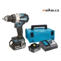 MAKITA DHP489RTJ bezuhlíková příklepová aku vrtačka LiIon LXT 18V 2x5Ah, Makpac