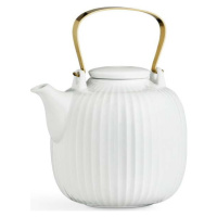Bílá porcelánová čajová konvice Kähler Design Hammershoi, 1,2 l