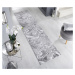 Flair Rugs koberce Běhoun Eris Marbled Silver - 80x300 cm