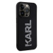 Karl Lagerfeld 3D Rubber Glitter Logo Karl kryt iPhone 15 Pro Max černý