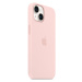 Apple silikonový kryt s MagSafe na iPhone 14 křídově růžový Křídově růžová