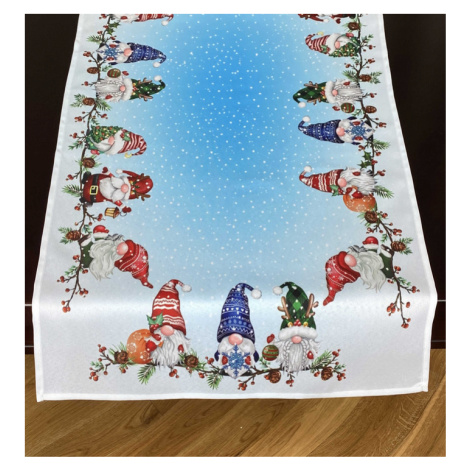 Vánoční ubrus - běhoun na stůl GNOME CHRISTMAS VI. 60x120 cm Mybesthome Decora