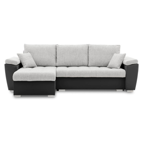 Rozkládací rohová sedací souprava VEGAS 250/160 Levá Šedá/černá