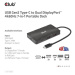 Club3D Dokovací stanice USB Gen2 Type-C na Dual DisplayPort 4k60Hz 7-in-1 Portable Dock